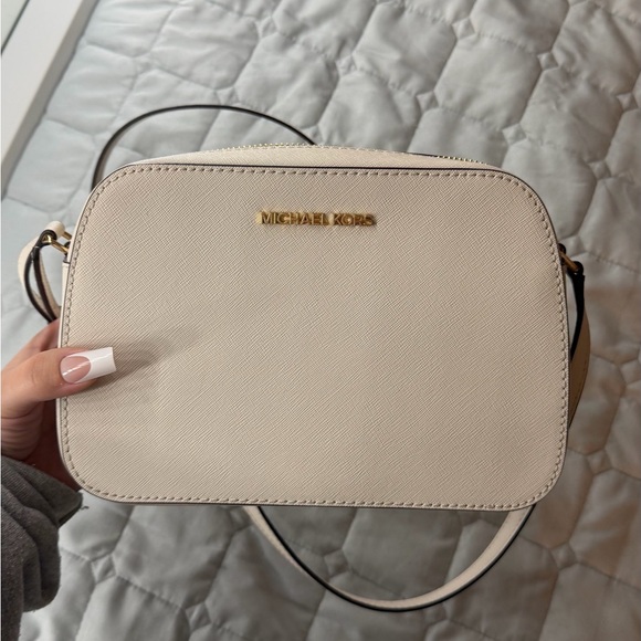 Michael Kors Handbags - Michael Kors Cream Saffiano Leather Crossbody